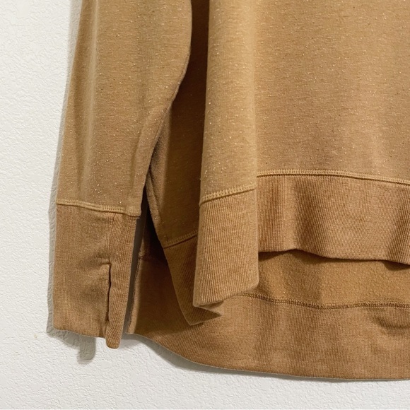 Athleta Relaxed Crewneck Sweatshirt in Camel Heather - Picture 7 of 16